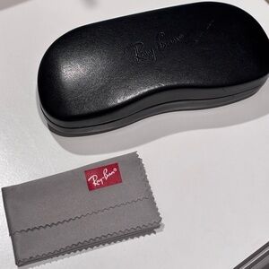 Ray-Ban Black Hard Side Aviator Clamshell Eyeglass Sunglass 6.5" CASE ONLY